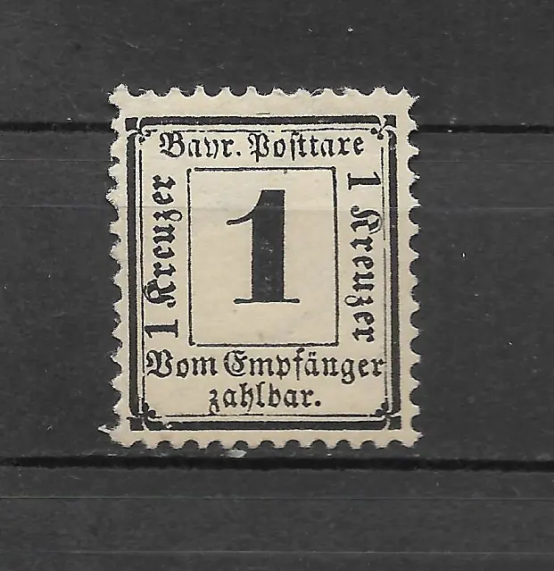 Altdeutschland Bayern - Portomarke - Nr. 2 x - ungebraucht mit Falz