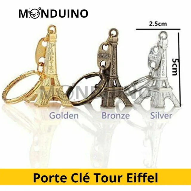LOT DE 50 PORTE CLE TOUR EIFFEL - COULEUR ALEATOIRE 4,5 x 2cm SOUVENIR CADEAUX