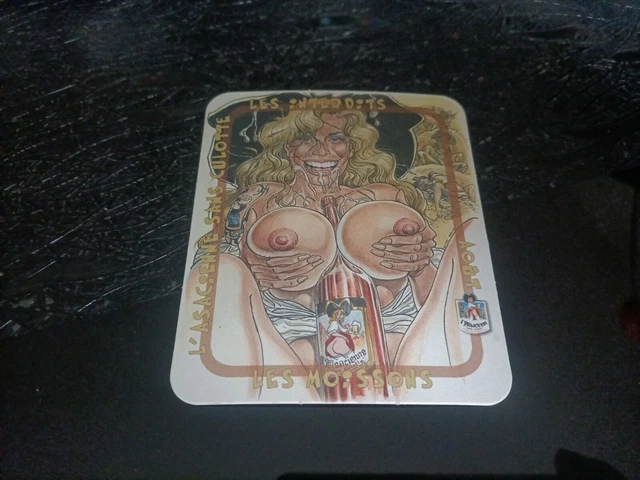 Sous bock de bière , l'alsacienne sans culotte,.  Août
