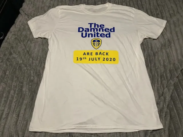 Leeds United “The damned United Are Back” T-shirt XL 23” Pit To Pit