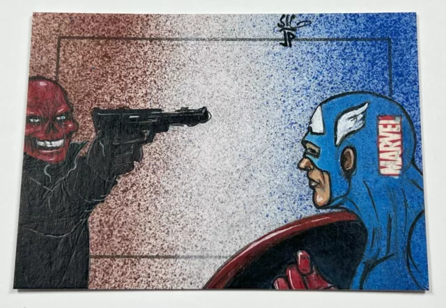 Marvel Heroes Villains JASON POTRATZ & JACK HAI Captain America & RS SKETCH CARD