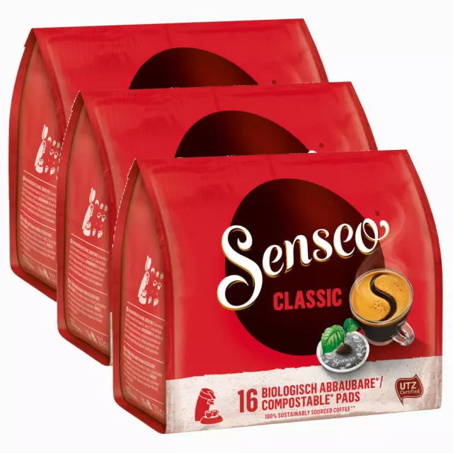 Senseo Classico / Classic, Nuovo Design Set da 3 Confezioni X 16 Cialde di Caffè