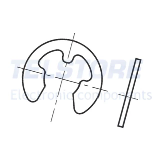 100pcs  1255444 Rondella seger acciaio elastico 3,2mm BN 680 DIN 6799 1255444