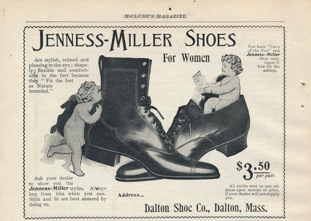 Magazine Ad - 1900 - Jenness-Miller Shoes - Dalton Shoe Co., Dalton, MA