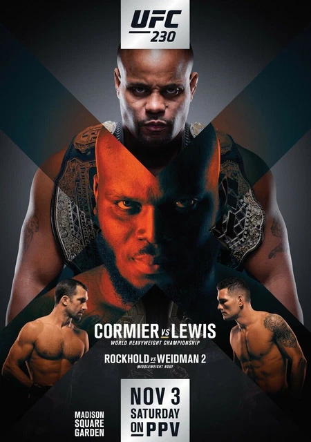 Cormier Vs Lewis Poster Locandina 45X32Cm || Arti Marziali Mma Ufc