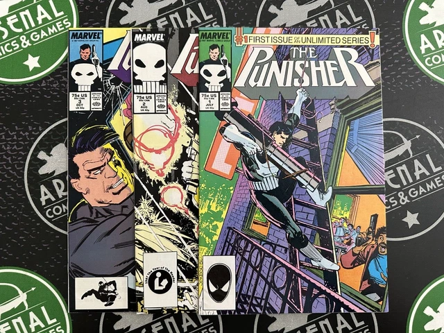 Punisher #1, 2, 3 (1987) 1st Ongoing Series VF/NM 9.0 or better Marvel Comics