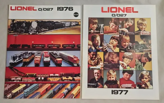 Vintage Original Lionel 1976 & 1977 0/027 Toy Model Train Railroad Catalogs Nice