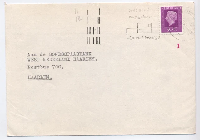 1970S ROTTERDAM BLACK Matrix Codes later desk ident 1 (red) Postal ...