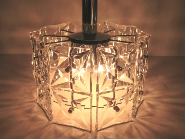 original Kinkeldey Prism Glas Lampe Chendelier Leuchter  Modern Mid Century Lamp 2