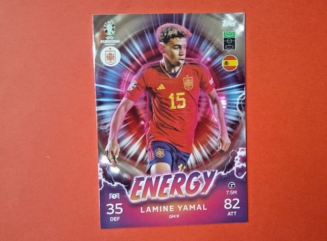 MATCH ATTAX UEFA Euro 2024 Lamine Yamal Energy Spain Trading Card £11.