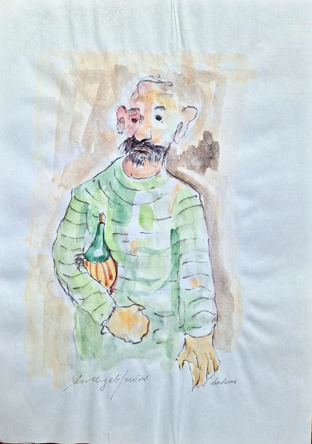Michelangelo Santoro - Acquerello originale firmato