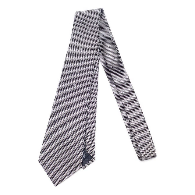 CHANEL COCO MARK TIE SILK GREY Used