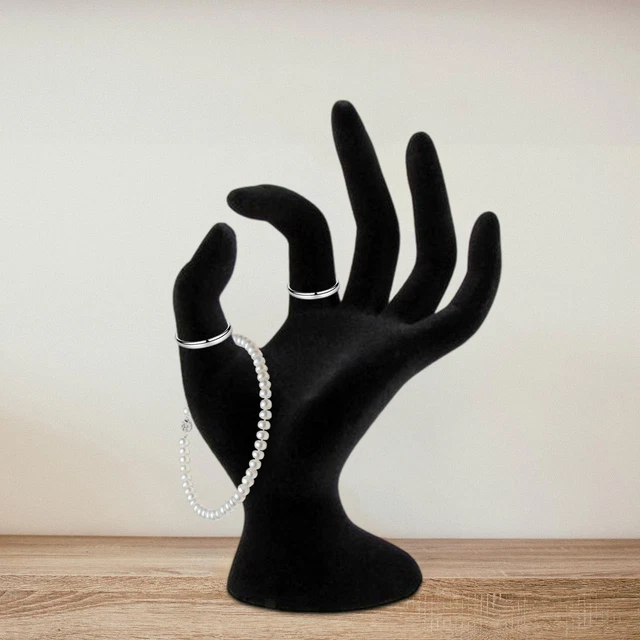Jewelry Display Stand hand Photo Props Hanging  Black Flannel