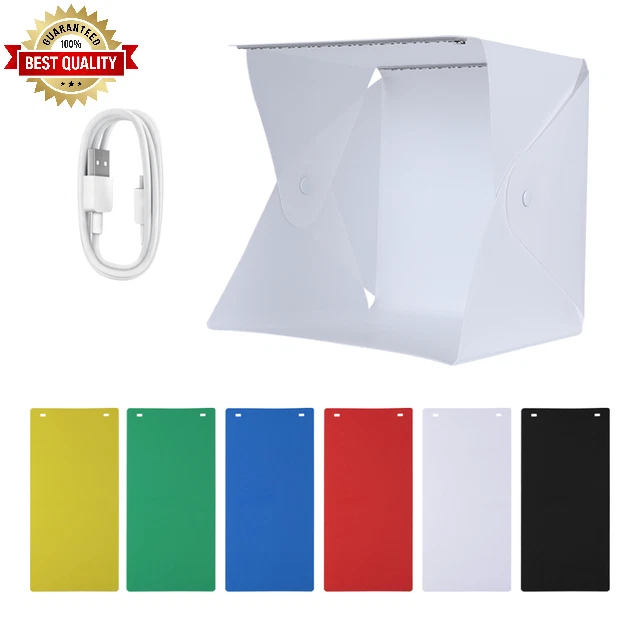 Boîte à Lumière Photo Studio avec Éclairage Fonds Couleurs pour E-Commerce