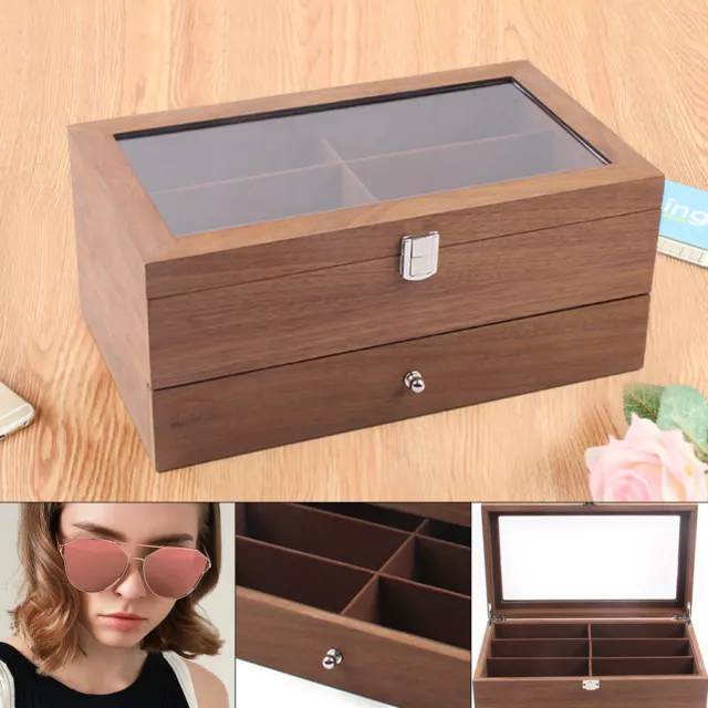 Eyeglass Sunglass Storage Box Glasses Display Collector Storage Organizer Case