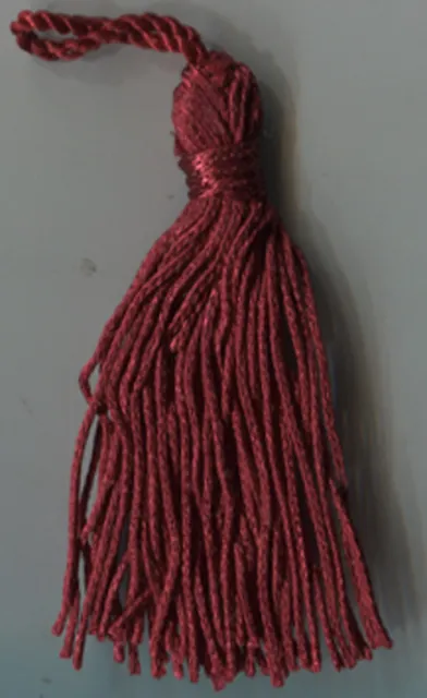 3" Chinese Red Chainette Tassels Lot Of 12