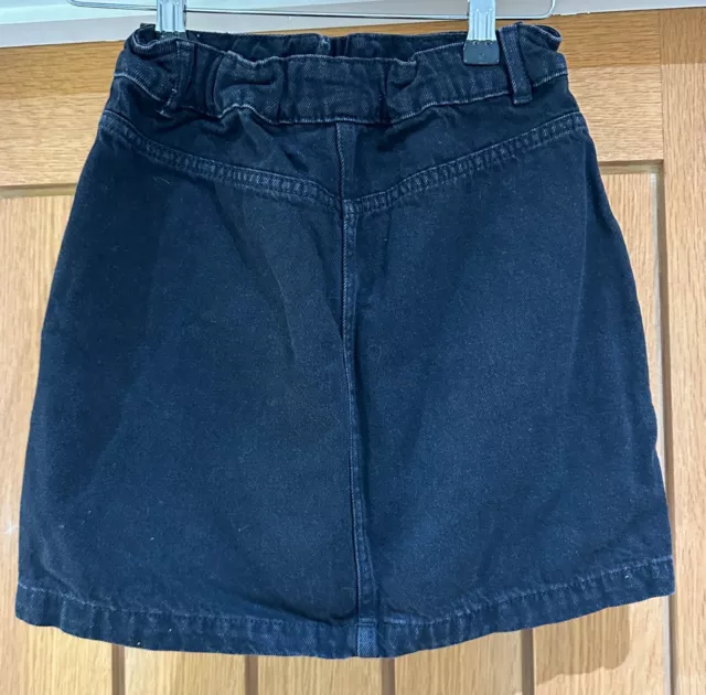 Girl's Marks and Spencer black denim skirt size age 11-12 years 2