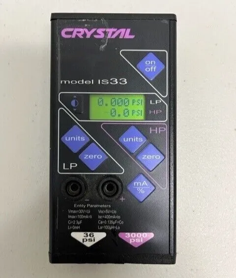 Crystal Engineering IS33 Pressure Calibrator 36/3000 PSI