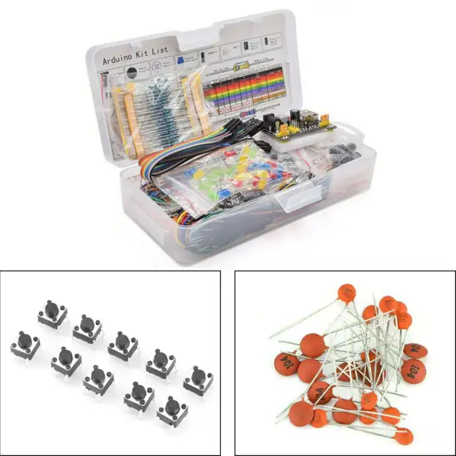 Electronics Component Basic Starter Kit w/830 Tie-Points Breadboard Resistor S7