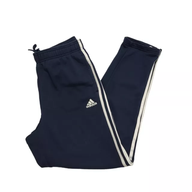 Adidas Blue Drawstring Tapered Jogger Tracksuit Bottoms Uk Men's L W34 L30 K570