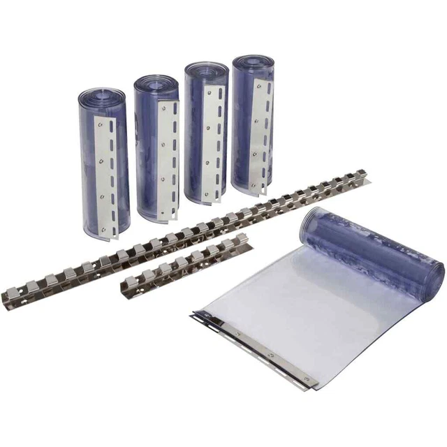 Kerbl set tende a strisce tenda a lamelle tenda da magazzino PVC 225 x 30 cm 291162 Ke