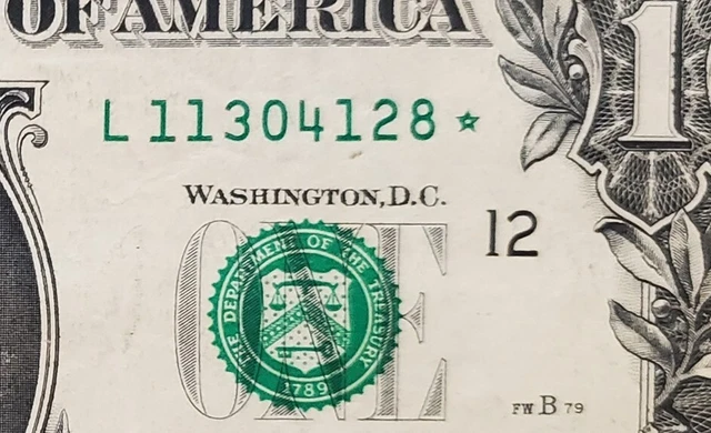 STAR NOTE US One Dollar L Block San Francisco Series 2017 L 11304128 * AU