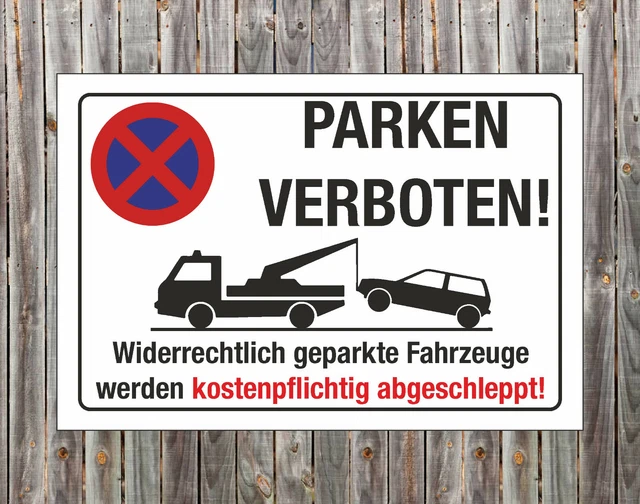 Cartello Parcheggio Vietato Con Testo A Scelta • EUR 13,49 - Foto 3