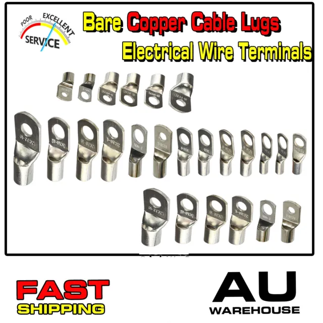 Auto 4WD Solar Battery Cable Lug Copper Wire Terminals Crimp Welding Solder Ring