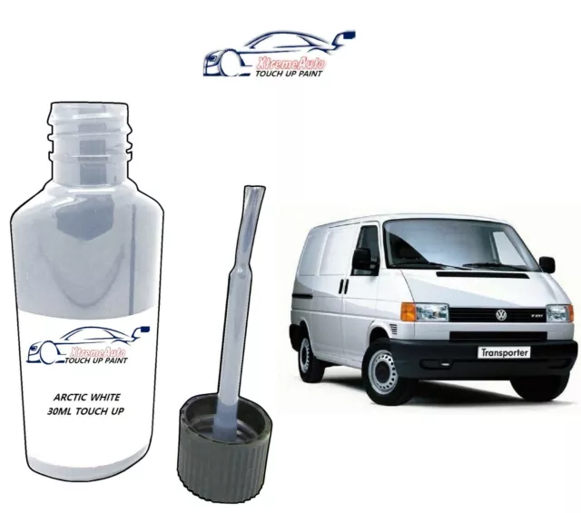 For Vw L902 White Van Caddy T4 T5 Transporter Touch Up Kit Brush Repair Paint