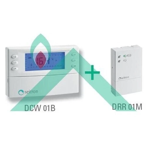 Thermostat Programmable Radio Hebdomadaire Digital sans Fil Seitron KCR0060000SE