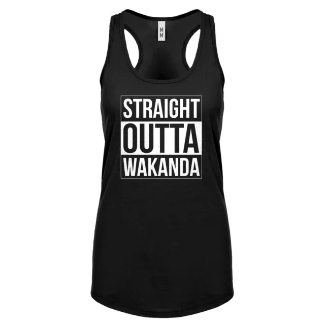 Womens Straight Outta Wakanda Racerback Tank Top #3086