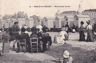 Postcard old postcard malo-les-Bains north Arab merchant stamped 1909