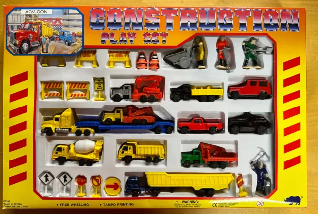 JA-RU inc. Work Zone Construction Toys 32 Pieces Vehicle Play Set (4890519)  NIB