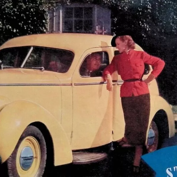 1937 Studebaker New 1938 Model Automatic Hill Holder Trunk 2-Page Original Ad