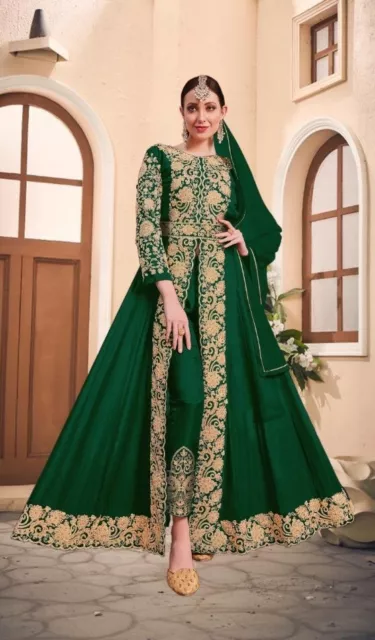 women Party Indian Bollywood Pakistani Designer Dress Salwar Kameez Plazzo Suit