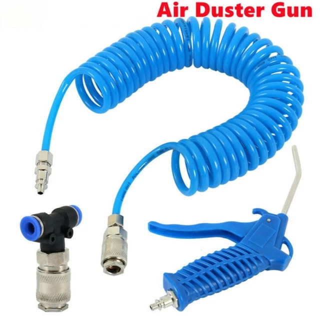 Ventilatore polvere auto spirale trachea 5M tubo di linea pistola aria compressa