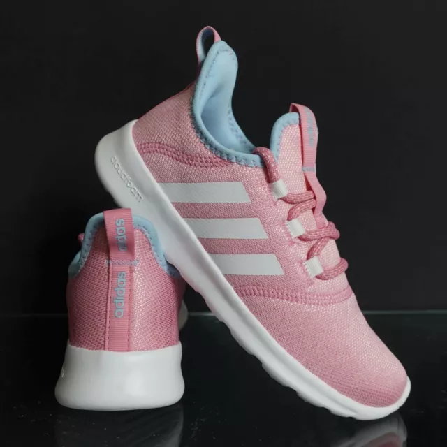Adidas Cloudfoam Pure 2.0 Big Kids Girls Sneaker Pink School Shoe #495
