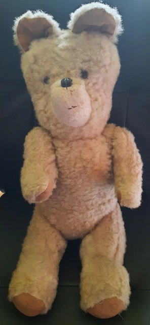 Ours en peluche vintage, ours articulé des années 50, teddy bear ancien, ourson bleu, nounours vintage, peluche ancienne, décoration chambre - France