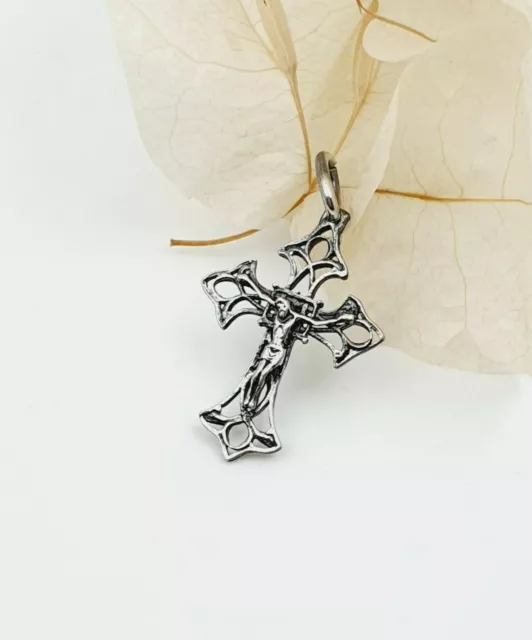 Cross Necklace Pendant 925 Sterling Silver Christian Jewelry Christmas Gift