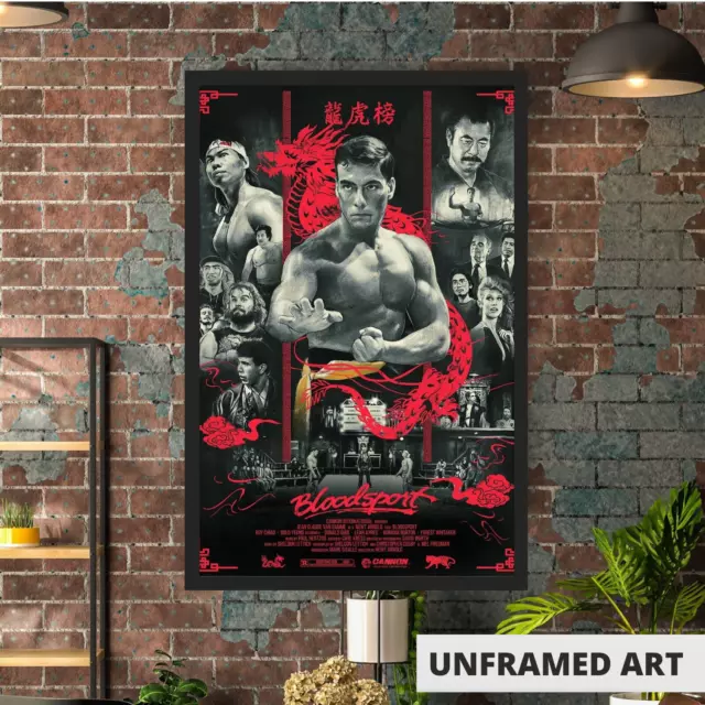 Bloodsport - movie poster Jean Claude Van Damme 11x17" Wall Art Gift Poster