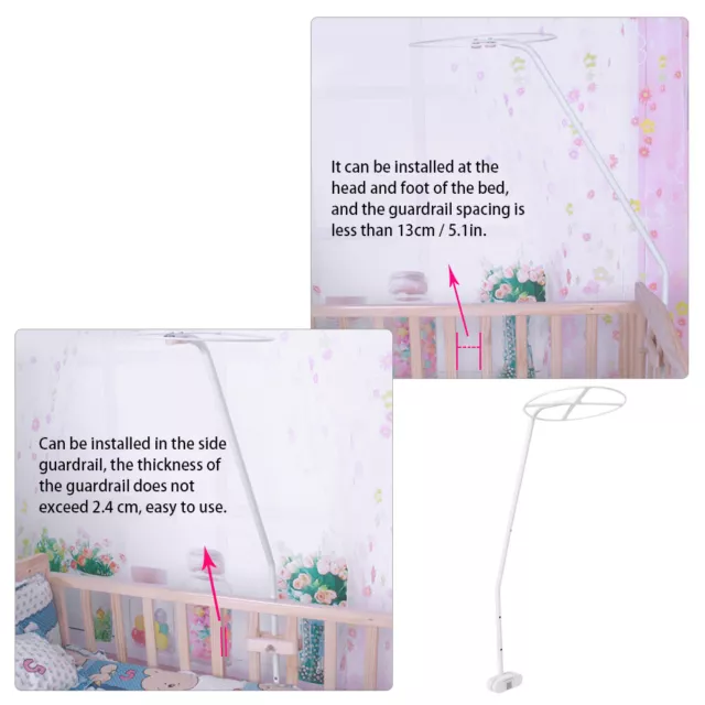 Baby Bed Mosquito Net Stand Mosquito Net Stand Holder Set Adjustable Clip-On