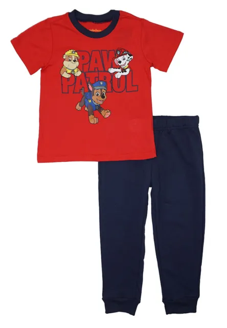 Paw Patrol Toddler Boys Red & Blue Two-Piece Jogger Pant Set Size 2T 3T 4T