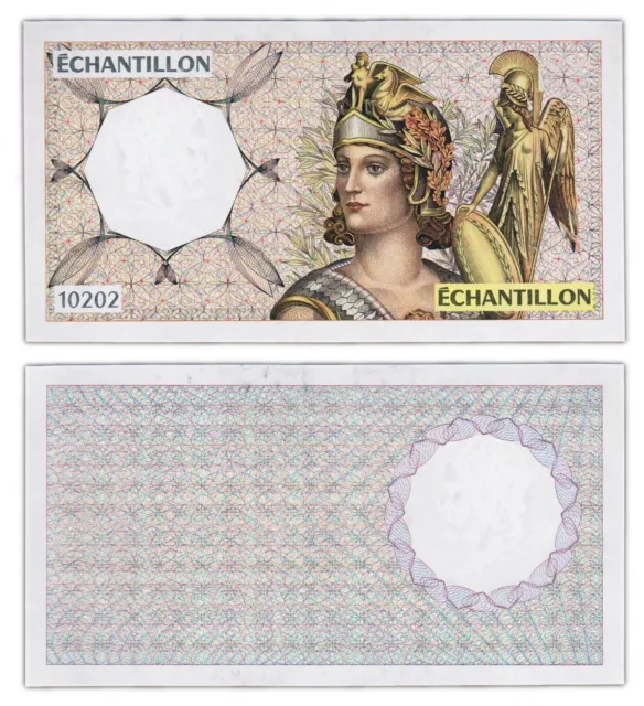 Billet ECHANTILLON ATHENA (1990-1995) FRANCE - pour 200 francs - DAB - TEST NOTE