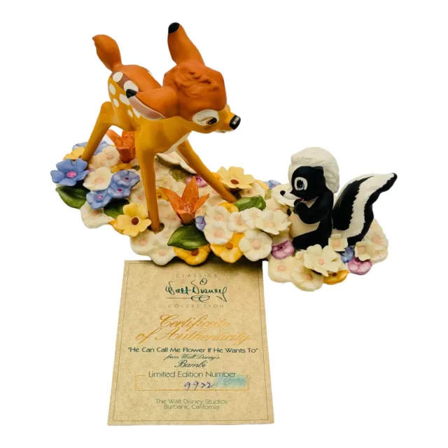 WDCC Disney Bambi He Can Call Me A Flower If He Wants To Figurine With COA