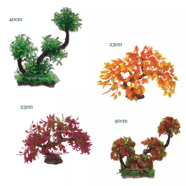 Artificial  Bonsai Plastic Aquarium Plants Fish Tank Plants  Decor Bonsai Tree