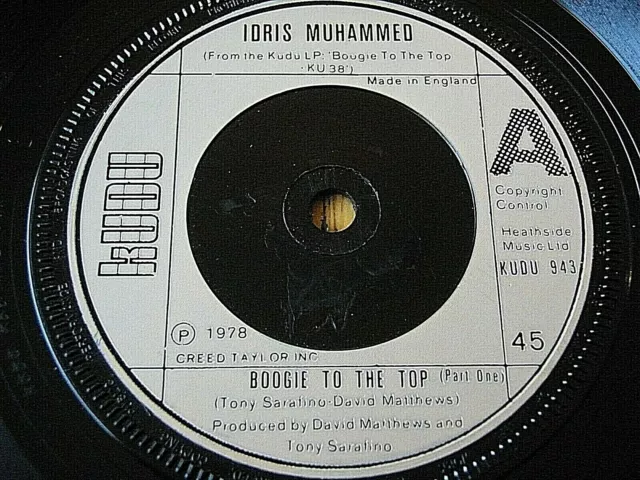 Idris Muhammed - Boogie To The Top  7" Vinyl (Ex)