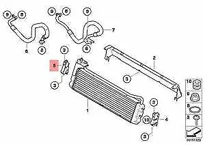 Neuf Bmw E60 E63 E64 M5 M6 Oil Cooler Mounting Bracket 2282684 17222282684 2