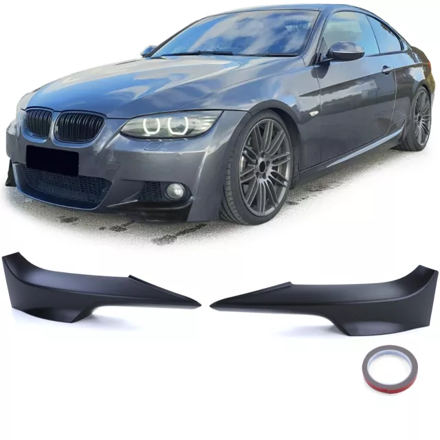 Front Flaps Spoiler Splitter Schwarz Matt passt für BMW 3er E92 E93 06-10