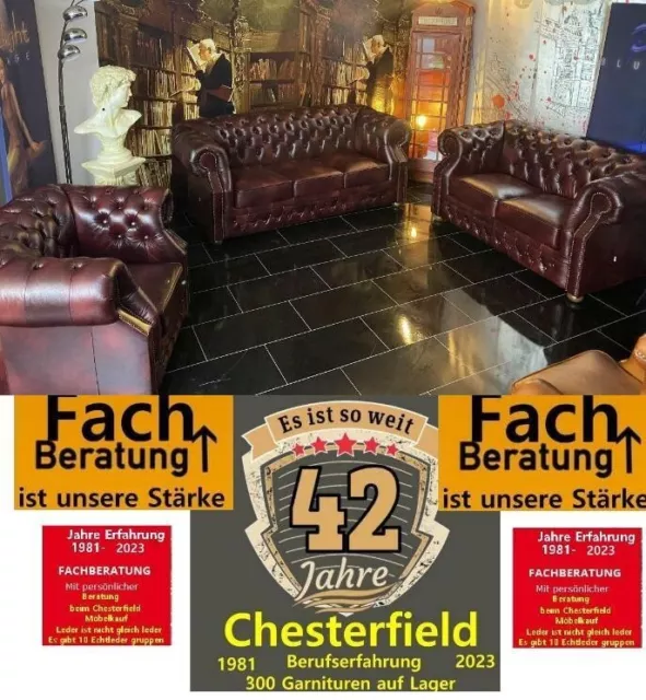 Chesterfield Windsor Tan Copper 3+2+1 A100 Rinderleder