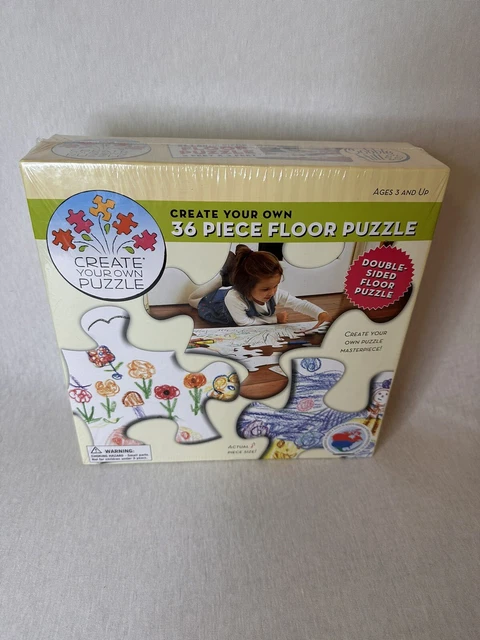 ✨Cobble Hill CREATE YOUR OWN FLOOR PUZZLE 36pcs Double Sided 3 ft x 2 ft